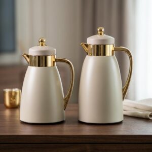 Lavin Luxury Flask Set 0.7ML+1L/ Arabic Fashion Coffee (Kawa) & Tea Thermos / ABS Body / Premium Glass Inner / Hot&Cold / HB - Image 4