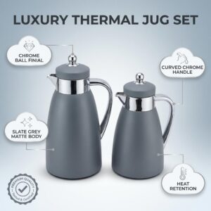 Lavin Luxury Flask Set 0.7ML+1L/ Arabic Fashion Coffee (Kawa) & Tea Thermos / ABS Body / Premium Glass Inner / Hot&Cold / HB - Image 12