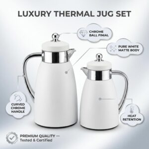 Lavin Luxury Flask Set 0.7ML+1L/ Arabic Fashion Coffee (Kawa) & Tea Thermos / ABS Body / Premium Glass Inner / Hot&Cold / HB - Image 19