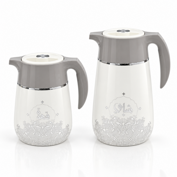 03 Hero White Silver Gray Handles Set Glossy White Home Basics