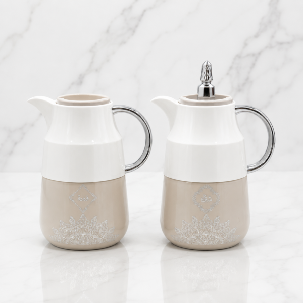 04 Hero Beige Silver 1 0L Set Glossy Marble Home Basics