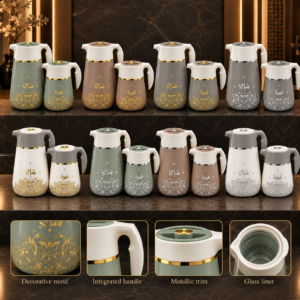 Lavidar Brand-Set of 2 pieces flask Tea&Coffee/500ML+1L/Inner Glass/HB Collection - Image 8