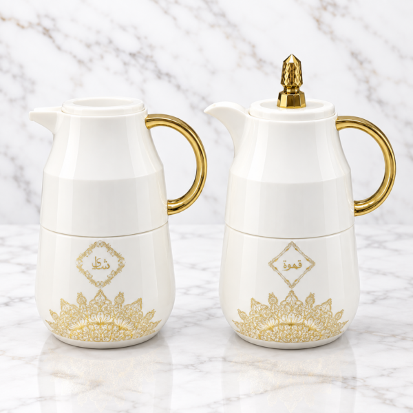 06 Hero White Gold 1 0L Set Glossy Marble Home Basics